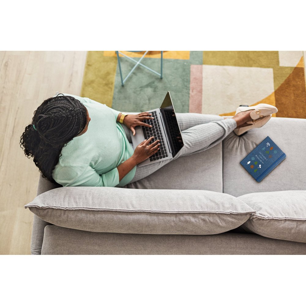 BOYD II. Caderno A5 de capa dura em PET 100% reciclado com 192 páginas pautadas - Imagem 3