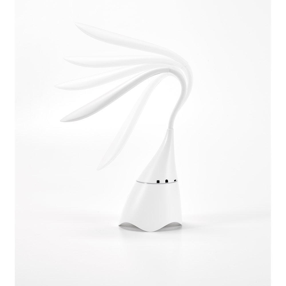 GRAHAM. Luminária de mesa com caixa de som em ABS e 18 LEDs de alto brilho - Imagem 5