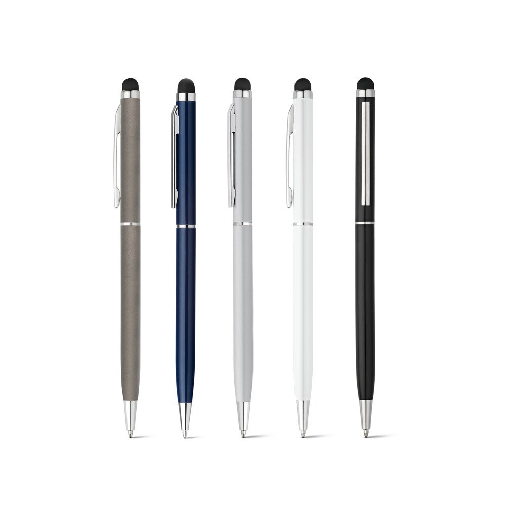 ZOE. Esferográfica em alumínio com escrita em azul