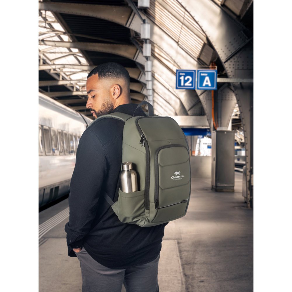 TOULON. Mochila para notebook em 600D, poliéster reciclado, de alta densidade, com revestimento resistente à água 16" 19 L - Imagem 3