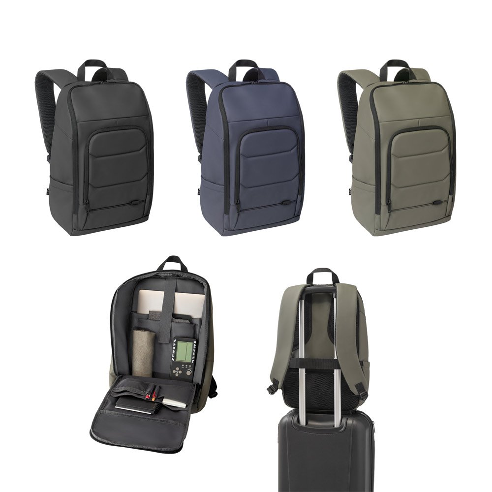 TOULON. Mochila para notebook em 600D, poliéster reciclado, de alta densidade, com revestimento resistente à água 16" 19 L