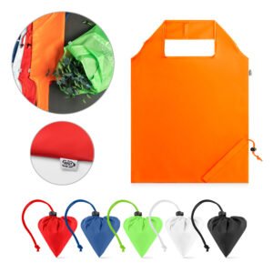 BEIRA. Sacola dobrável em poliéster reciclado 190T com alças