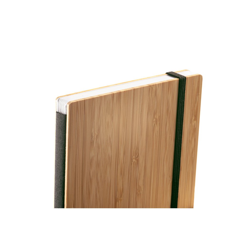 BUARQUE A5. Caderno A5 de capa e contracapa em placa de bambu e lombada em PET 100% reciclado, com 192 páginas pautadas - Imagem 6