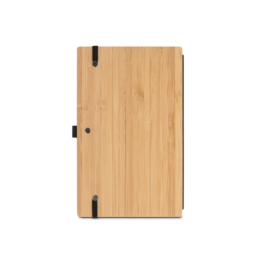 BUARQUE POCKET. Caderno de bolso com capa e contracapa em placa de bambu e lombada em PET 100% reciclado, com 160 páginas lisas - Imagem 5