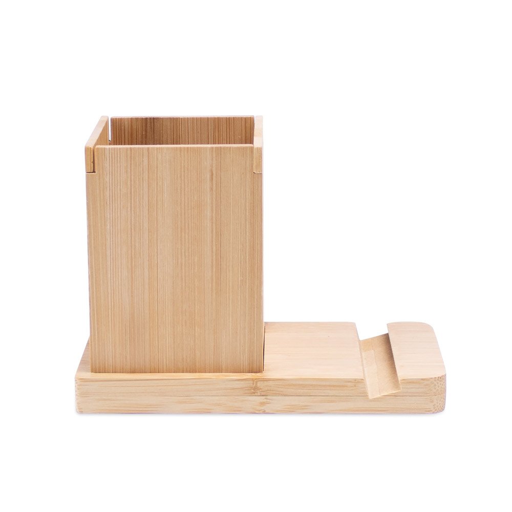 ERWIN. Conjunto de secretária com suporte para celular e copo - Imagem 2