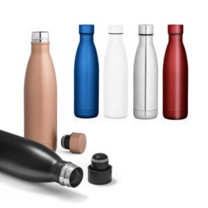 BUFFON. Garrafa em aço inox de parede dupla térmica, isolada a vácuo 500 mL