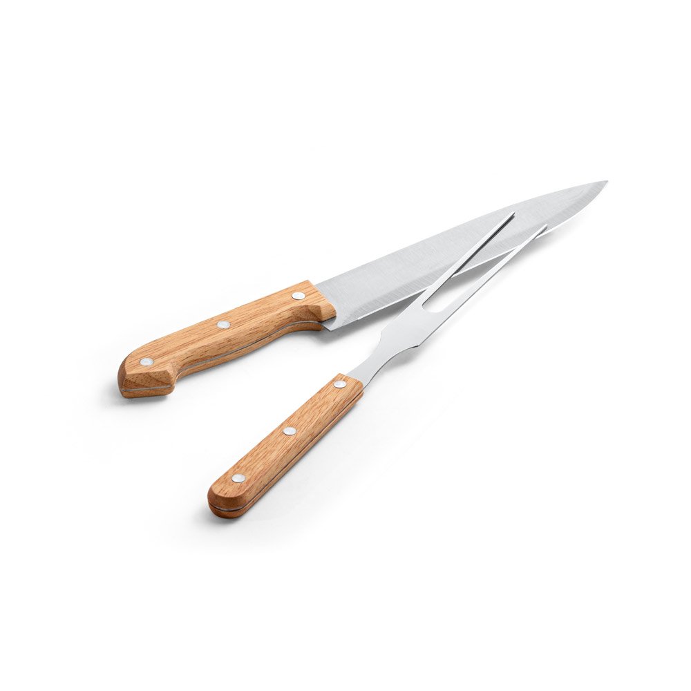 ALIOLI. Kit churrasco em caixa kraft com 2 utensílios 3m aço inox e bambu - Imagem 2