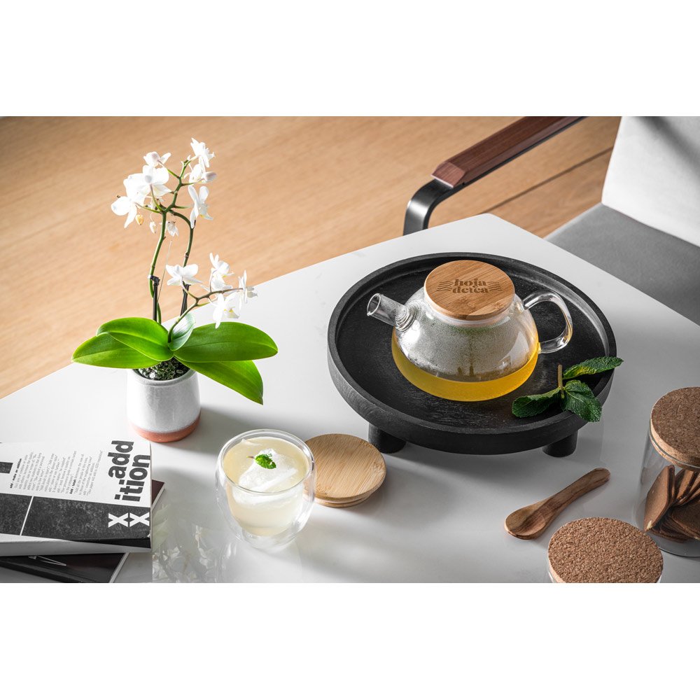 SNEAD. Bule de vidro borossilicato com tampa em bambu 750 mL - Imagem 3