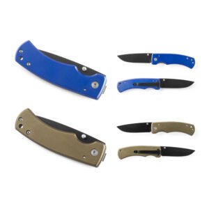 ALICK II. Canivete em aço inox e metal com fecho de segurança