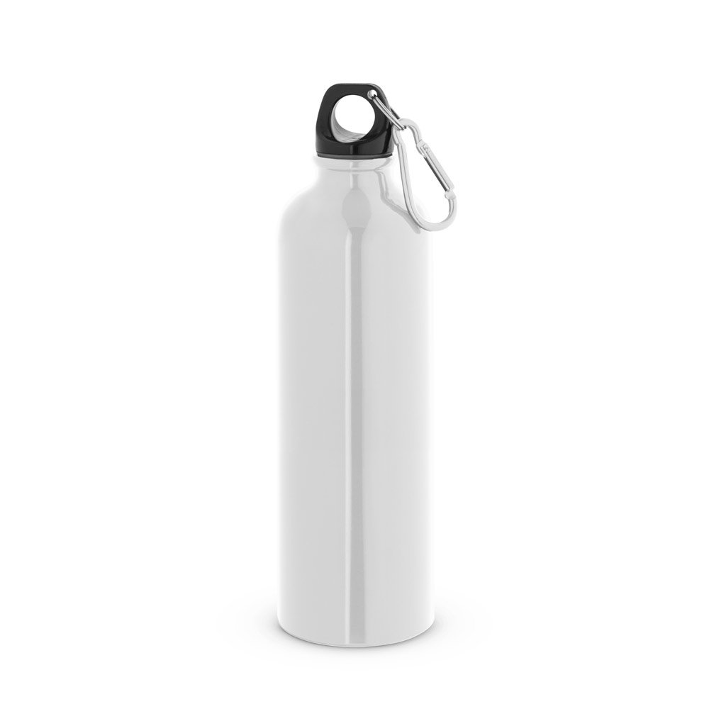 KARSTEN L. Squeeze esportiva em aço inox de parede simples com mosquetão 820 mL - Imagem 4