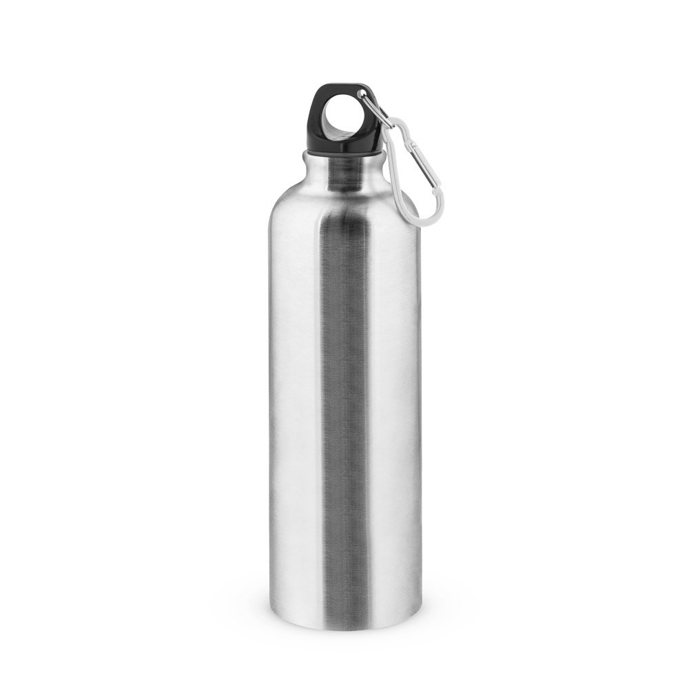 KARSTEN L. Squeeze esportiva em aço inox de parede simples com mosquetão 820 mL - Imagem 6