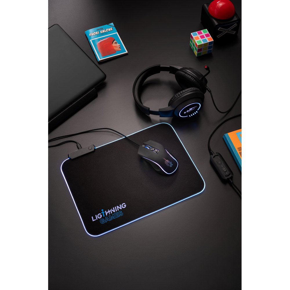 THORNE MOUSEPAD RGB. Tapete para jogos em poliéster com base antiderrapante em borracha - Imagem 3