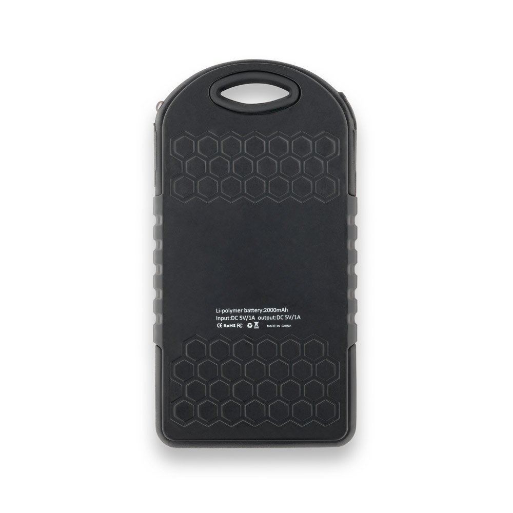 DAY. Bateria portátil solar em ABS com painel solar, LED e capacidade de 2'000 mAh - Imagem 6