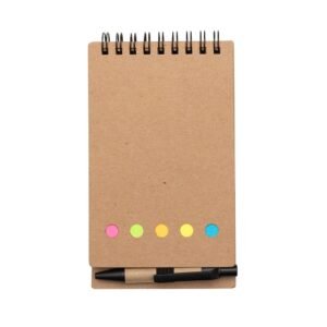 Bloco de Anotações com Caneta e Autoadesivo.