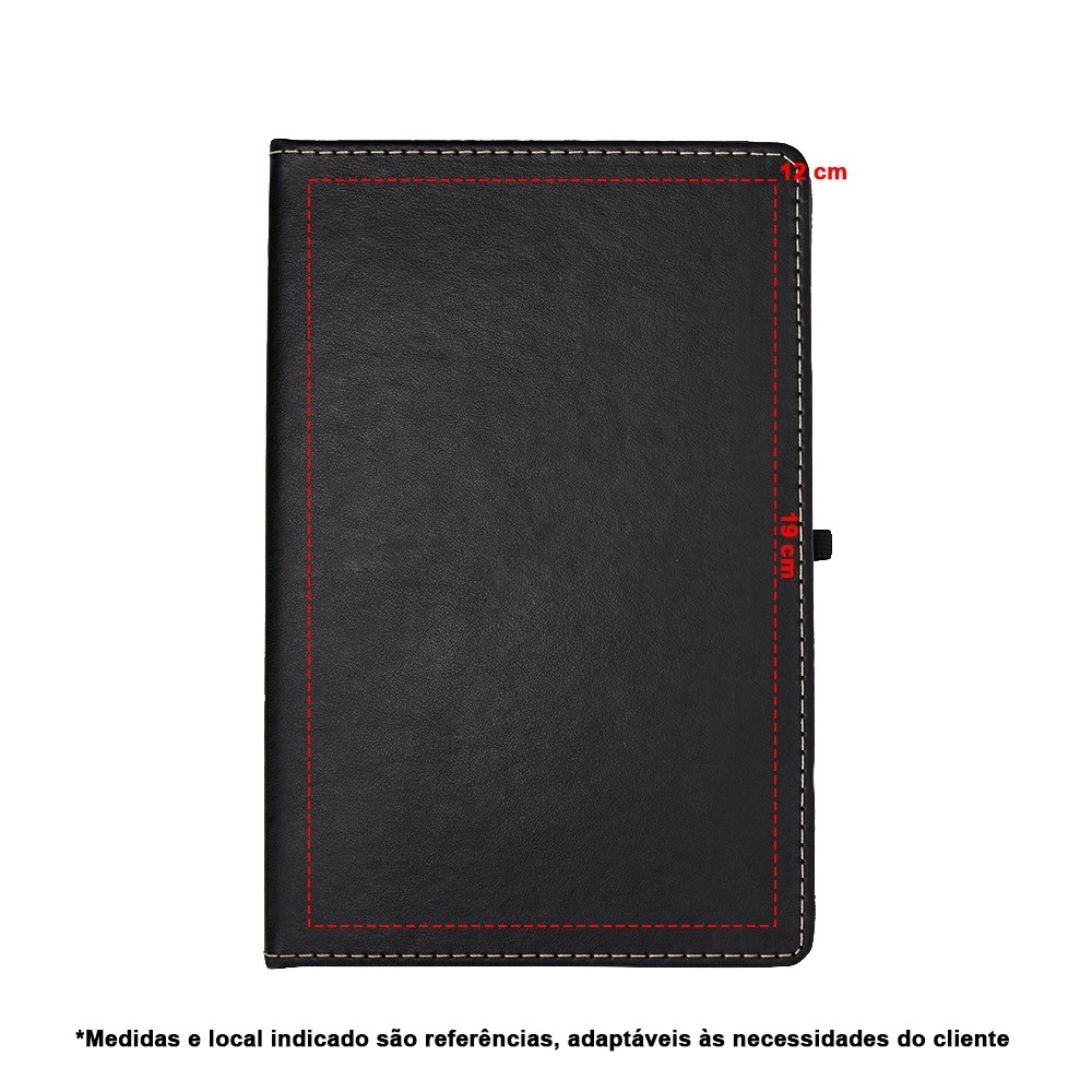 Caderneta em Couro Sintético 21 x 14 com Pauta. - Imagem 6