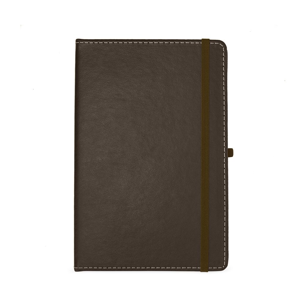 Caderneta em Couro Sintético 21 x 14 com Pauta.