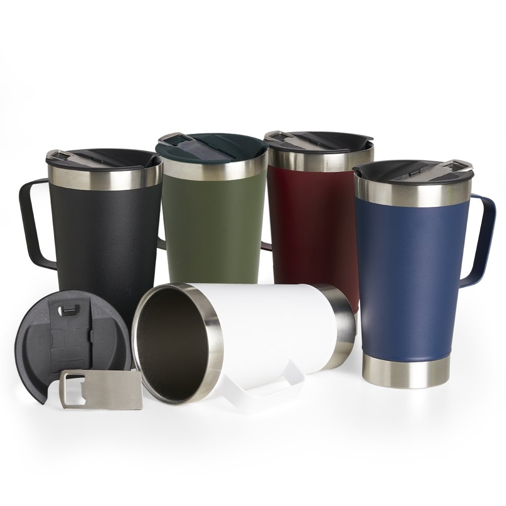Caneca Térmica Inox com Abridor 500ml. - Imagem 2