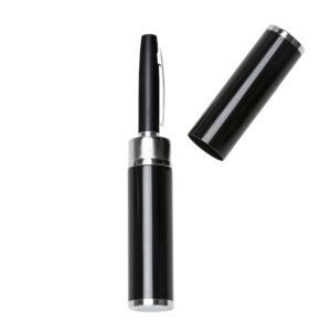 Caneta metal com estojo.