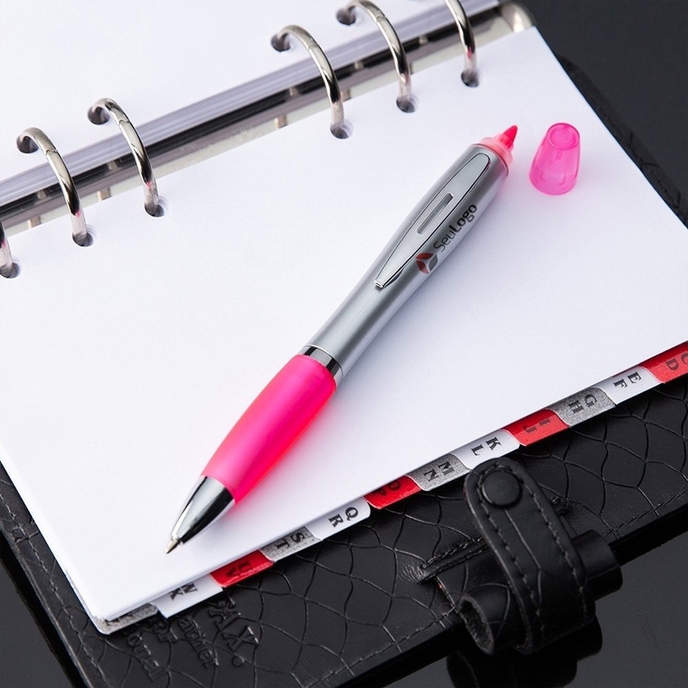 Caneta Plástica Marca Texto - Imagem 8