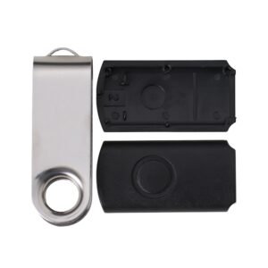 Carcaça Pen Drive Giratório Brilhante.