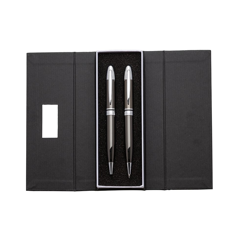 Conjunto Caneta e Lapiseira Metal.