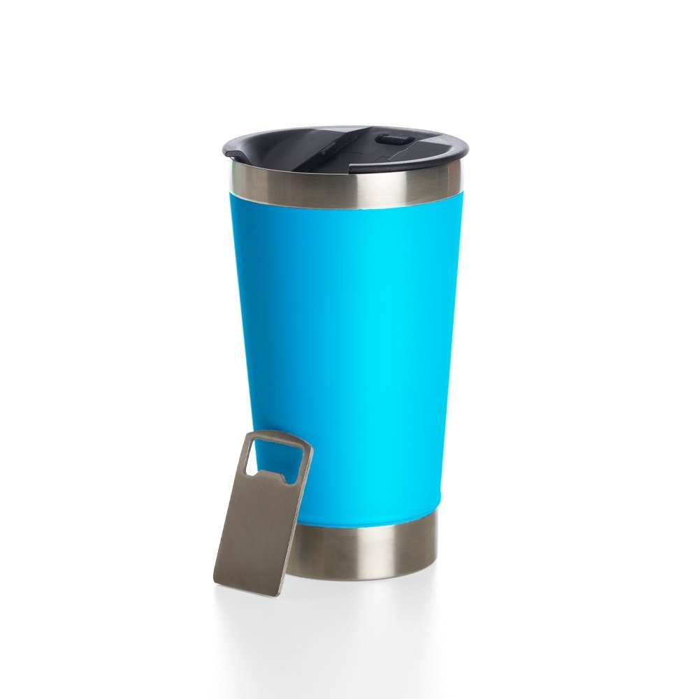 Copo Térmico Liso 500ml com Abridor. - Imagem 3