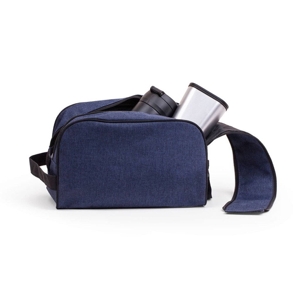 Necessaire Poliéster Zíper Duplo - Imagem 4