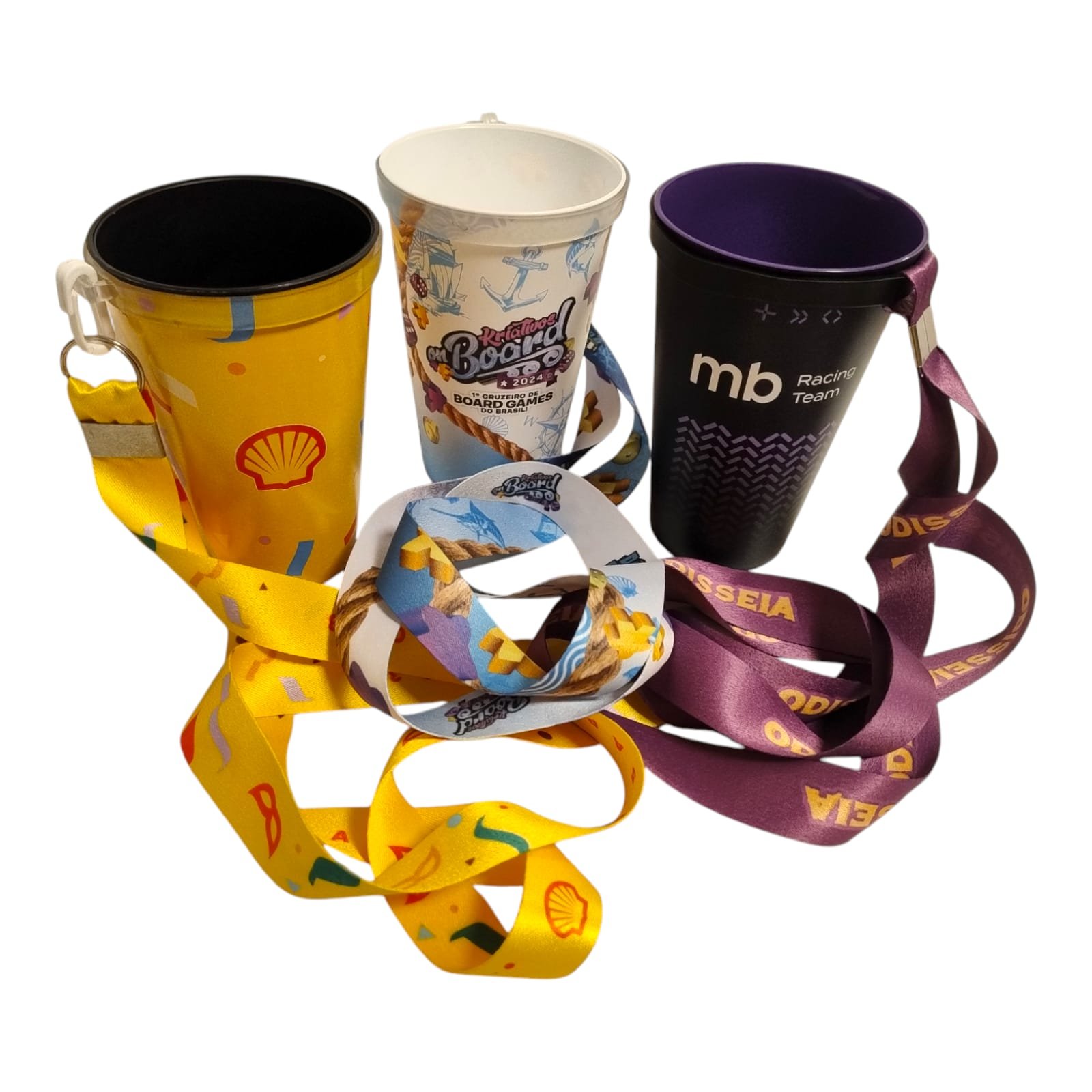 Copo Mold in Label com cordão e porta copo