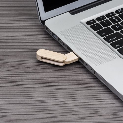 Pen Drive Personalizado Bambu Giratório - Imagem 3